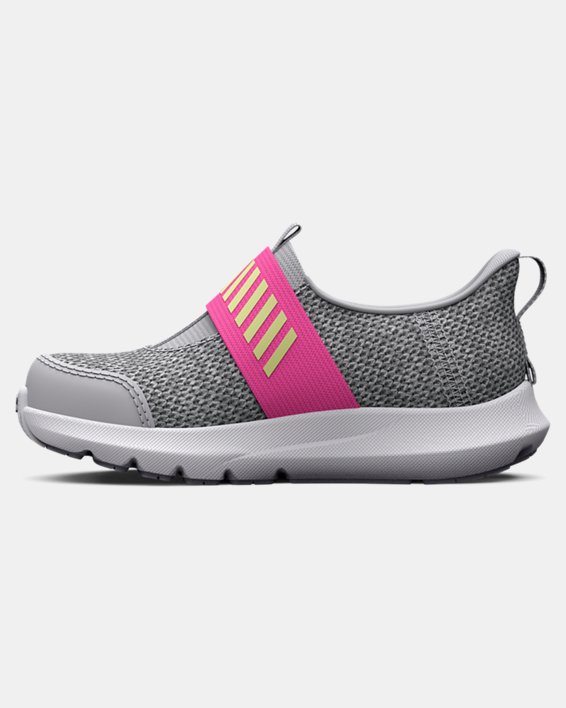 Girls' Infant UA Surge 3 Slip Running Shoes, Gray, pdpMainDesktop image number 1